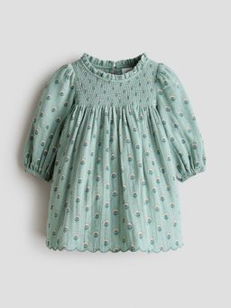 H&M - Girls Green Cotton Muslin Dress