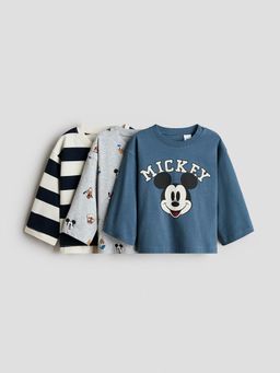 H&M - Boys Multi-Color 3-Pack Printed Long-Sleeved T-Shirts