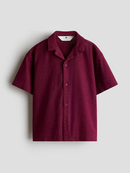 H&M - Boys Red Linen-Blend Resort Shirt