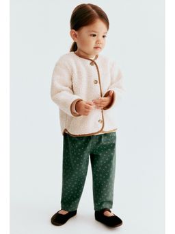 H&M - Girls Green Printed Twill Trousers