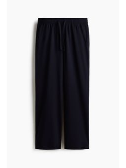 H&M - Men Navy Blue Relaxed Fit Jersey Trousers