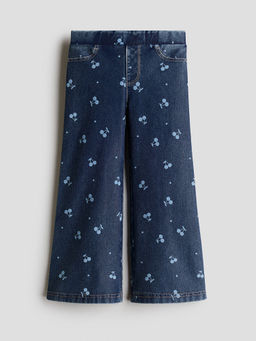 H&M - Girls Blue Wide Denim-Look Jeggings