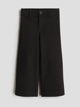 H&M - Girls Black Wide Twill Jeans