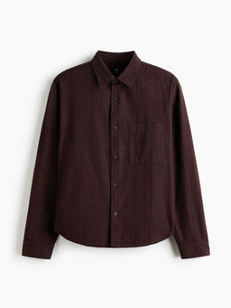 H&M - Men Brown Relaxed Fit Cotton Shirt