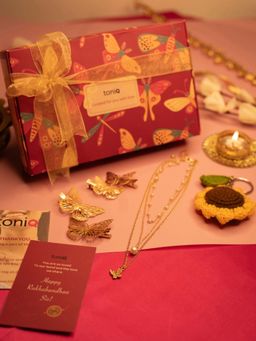 ToniQ - Fly High, Butterfly Bloom Jewellery Gift Box Set - Gold