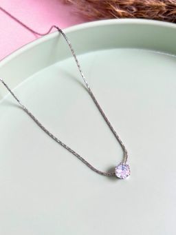Nekhi - Gemstone Necklace - Silver