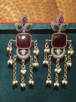 Spring Soul - Silva Sutra Crimson Chandelier Earrings