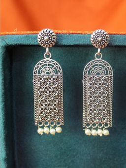 Spring Soul - Silva Sutra Intricate Filigree Earrings - Silver
