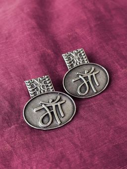 Spring Soul - Silva Sutra Maa Drop Earrings - Silver