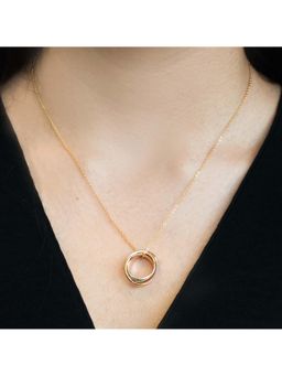 UPAKARNA - Dainty Triple Ring Necklace - Gold