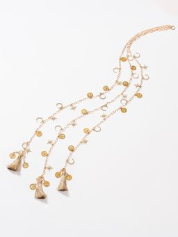 Hair Drama Co. - Sitara Crystal Tassels - Parandi Hair Tie - Gold