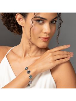 MAASHA - Silver-Tone Oxidized Bracelet