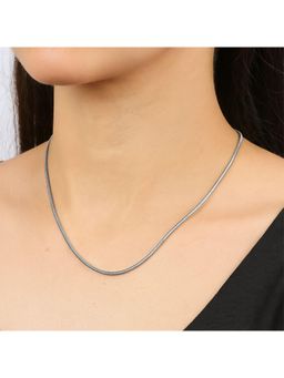 MAASHA - Silver-Tone Snake Chain Necklace For Women