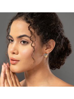 MAASHA - Designer Pebble Hoop Earrings For Women