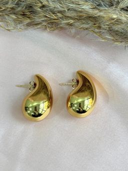 Nekhi - Bold Eardrops Earrings - Gold