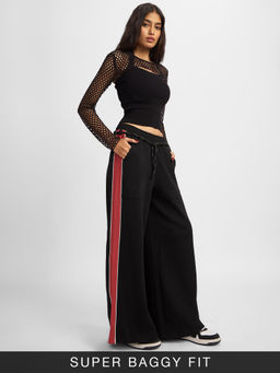 The Souled Store - Originals Solids Onyx Black Women Oversized Joggers