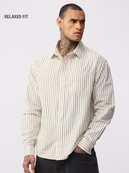 The Souled Store - Easy-Fit Egret Men Relaxed Shirts