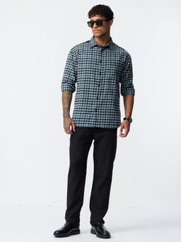 The Souled Store - Check Shirts - Midnight Grid Men Relaxed Shirts