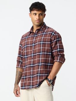 The Souled Store - Plaid Shirt: Coral Men Utility Shirts
