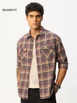 The Souled Store - Cotton Linen Checks: Terrain Men Cotton Linen Shirts