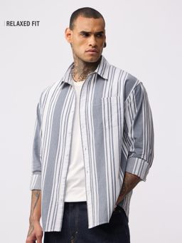 The Souled Store - Striped Sapphire Men Relaxed Shirts