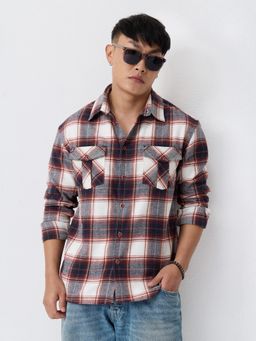The Souled Store - Plaid Shirt: Copper Creek Men Utility Shirts