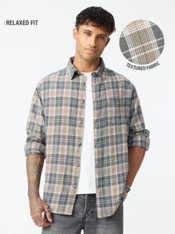 The Souled Store - Plaid Shirt: Forest Men Relaxed Shirts