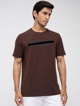 Spykar - Men Brown Graphic Regular Fit T-Shirt