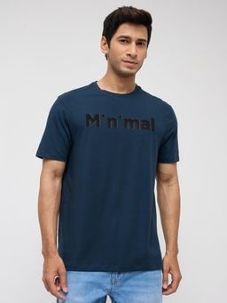 Spykar - Men Blue Graphic Regular Fit T-Shirt