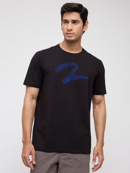 Spykar - Men Black Graphic Regular Fit T-Shirt