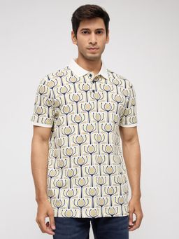 Spykar - Men Brown Printed Regular Fit Polo T-Shirt
