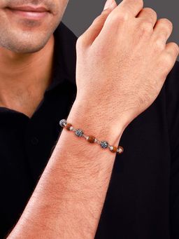 GIVA - Men 925 Oxidised Silver Rudraksha Bracelet