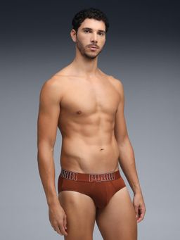 Puma - Brown Solid/Plain Brief