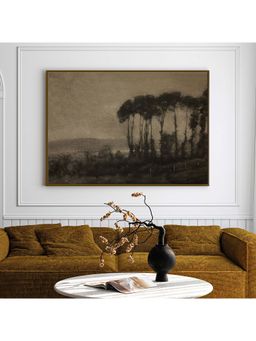 ARTCREST - Greenfield Gazebo Large Painting Black Box Framed Canvas Wall Art