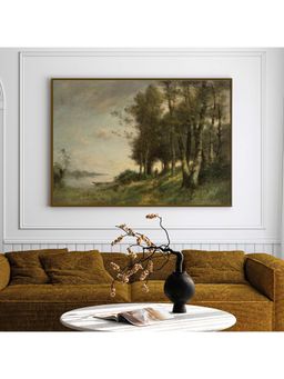 ARTCREST - Greenfield Glade Large Painting Black Box Framed Canvas Wall Art