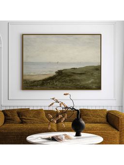 ARTCREST - Greenfield Glimmer Large Painting Black Box Framed Canvas Wall Art