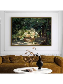 ARTCREST - Meadow Mélange Large Painting Black Box Framed Canvas Wall Art