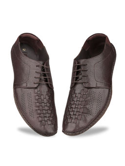 EZOK - Brown Formal Leather Shoes for Men
