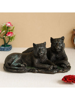eCraftIndia - Tiger And Tigress Cold Cast Bronze Resin Decorative Figurine