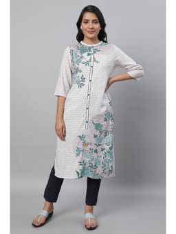 Aurelia - Blue Printed Kurta & Trousers (Set of 2)