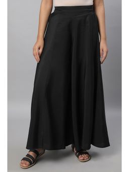 Aurelia - Black Flared Solid Palazzo
