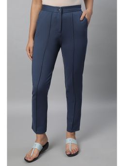 Elleven - Blue Solid Pintuck Trousers