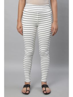 Elleven - White High-Fashion Striper Leggings