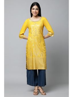 Aurelia - Yellow Embroidered Festive Kurta
