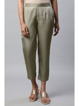 Aurelia - Green Straight Fit Trouser Pants