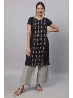 Aurelia - Black Embroidered Kurta & Palazzo (Set of 2)