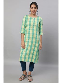 Aurelia - Green Printed Kurta & Pants (Set of 2)
