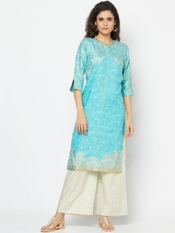 Aurelia - Blue Festive Kurta and Palazzo (Set of 2)