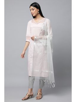Aurelia - Pink Sequined Festive Kurta (Set of 3)