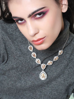 Odette - Contemporary Rounded Studded Necklace